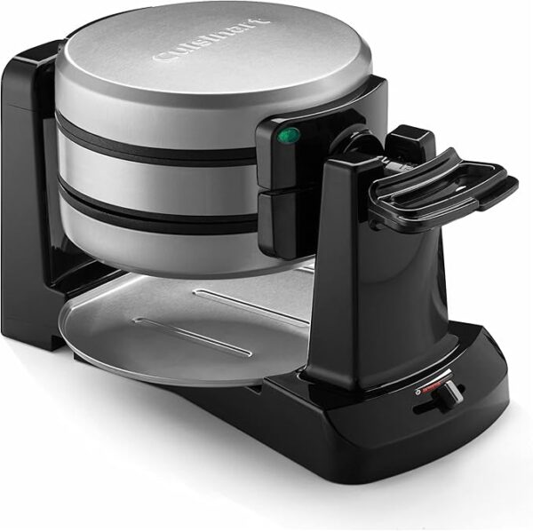 Cuisinart WAF-F40 - Máquina para hacer gofres belga de doble vuelta, 1400 vatios, color negro y inoxidable (agotado)